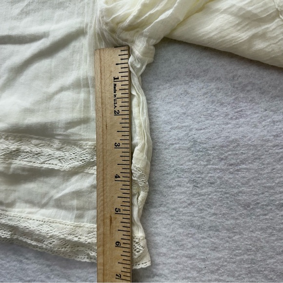 Free People Beach Shorts Embroidered Lace Drawstring Ivory Oversized Short Small - Picture 4 of 12